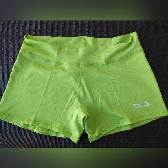 (XL) Nfinity Flex Shorts - 2 inch waist band Lime Green - Picture 2 of 4
